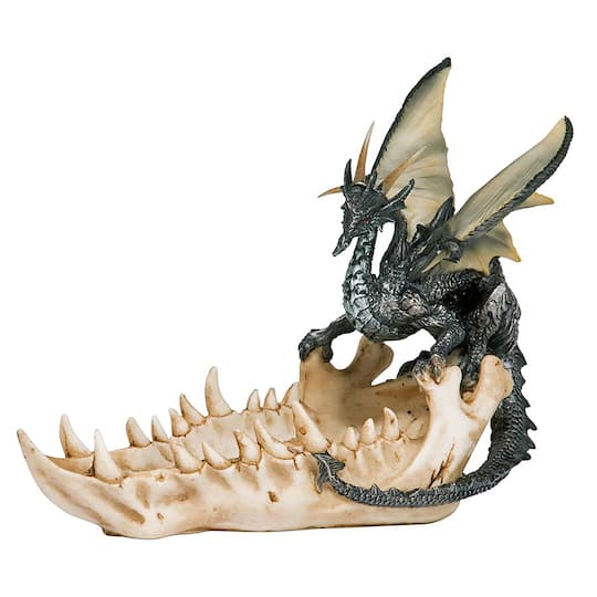 Design Toscano 9&#x22; Jaw of the Dragon Offering Dish